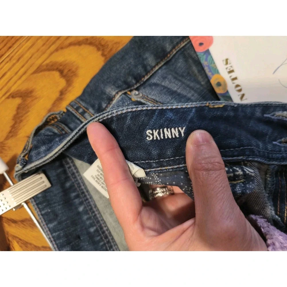 American Eagle Women‎ Skinny Jeans Sz 8 Blue Dark Wash Next Level Stretch